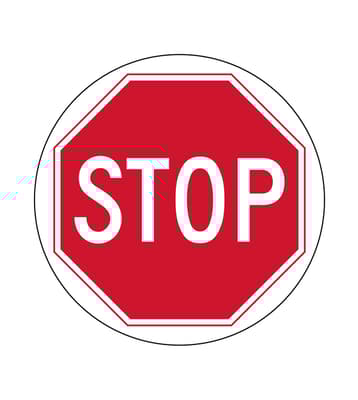 Virtual Sign Projector Lens Only - Stop Sign