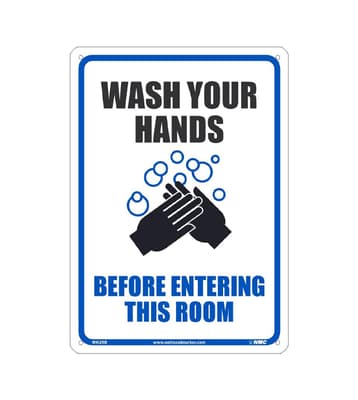 Wash Your Hands Before Entering This Room Sign