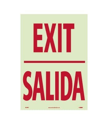 Bilingual Exit Sign