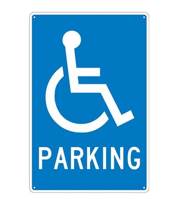 Handicap Parking Sign with Graphic
