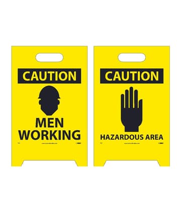 Caution Men Working Folding Floor Sign