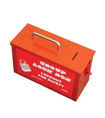 Portable Single Access Red Group Lockout Box