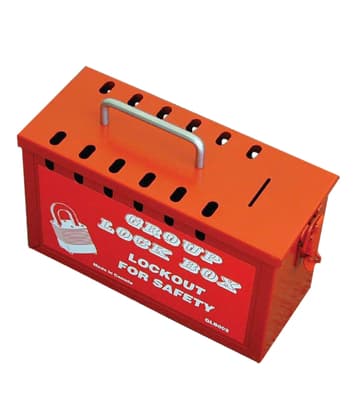 Portable Multiple Access Red Group Lockout Box