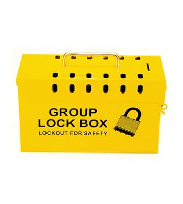 Portable Multiple Access Yellow Group Lockout Box
