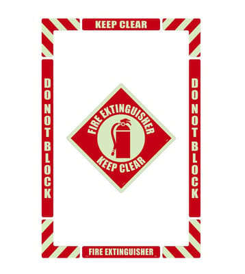 GLOW FLOOR MARKING KIT FIRE EXTINGUISHER