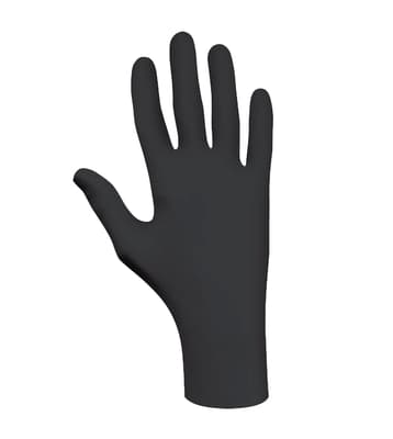 Showa® N-DEX® 7700PFT Nitrile Disposable Gloves, 4 Mil, Black, Powder-Free, 50 Each/Box, 20 Boxes/Case