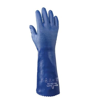 NSK24 Chemical Resistant Gloves, 14"L, Blue, 24 mil, 12 Pair/Dozen