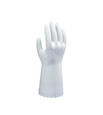 Showa® BO700 PVC Disposable Gloves, Chemical Resistant, 12 Mil, White, Powder-Free, 10 Pair/Pack