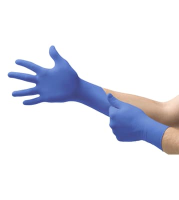 MICROFLEX® Cobalt® N19 Nitrile Disposable Gloves, 4 Mil, Blue, Powder-Free, 100 Each/Box, 10 Boxes/Case