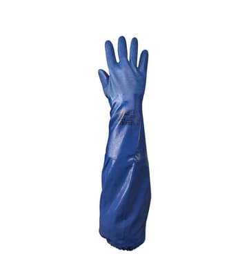 NSK26 Chemical Resistant Gloves with Sleeve, 26"L, Blue, 2 mil, 1 Pair