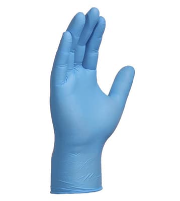 Nitrile Disposable Exam Gloves, 4 Mil, Blue, Powder-Free, 100 Each/Box