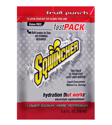 Sqwincher® Fast Pack™ Liquid Concentrate, Makes 6-oz/Pack, 200 Packs/Case