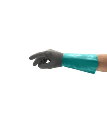 AlphaTec® 58-535B Chemical Resistant Gloves, 13.7"L, Green/Gray, 7 ga, 6 Pair/Pack