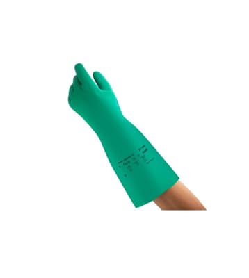 AlphaTec® 37-165 Solvex® Chemical Resistant Gloves, 15"L, Green, 22 mil, 12 Pair/Dozen, 6 Dozen/Case