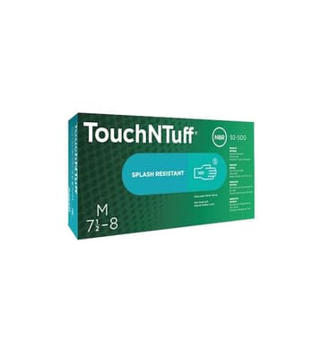TouchNTuff® 92-605 Nitrile Disposable Gloves, 4 Mil, Green, Powder-Free, 100 Each/Box, 10 Boxes/Case