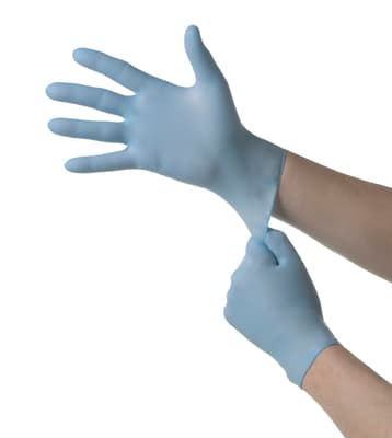 VGuard® A16A Exam Nitrile Disposable Gloves, 5 Mil, Blue, Powder-Free, 100 Each/Box