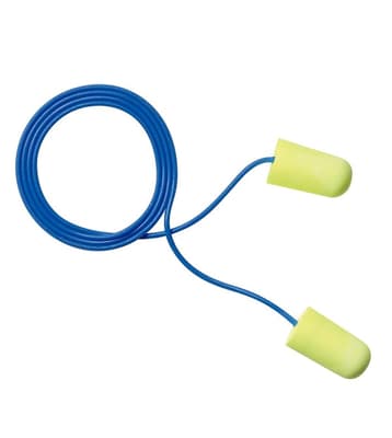 3M™ E-A-RSoft™ Yellow Neons™ Disposable Earplugs, Foam, Corded, 33 NRR, 200 Pair/Box