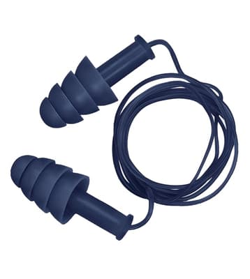 Ironwear® 1731 Metal Detectable Reusable Earplugs, Silicone, Corded, 27 NRR, 100 Pair/Box