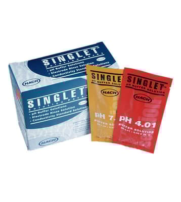 Hach® SINGLET™ Single-Use pH Buffer Kit, pH 4.01 & 7.00