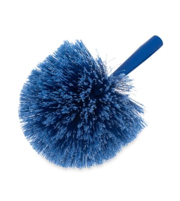 Sparta® Flo-Pac® Round Duster Brush Head, 9"L x 7" Dia, Blue, Medium PVC Bristles, Flagged, PVC, 1 Each