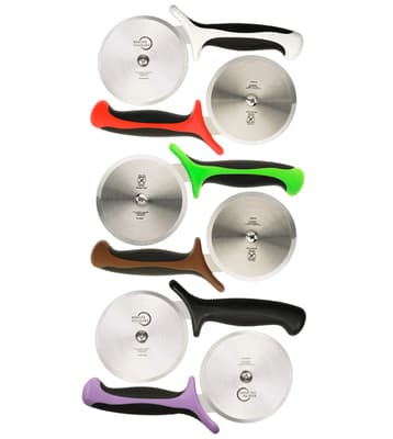 Millennia® Pizza Cutter, 4" Dia, Color-Coded, Japanese Steel Blade, 1 Each