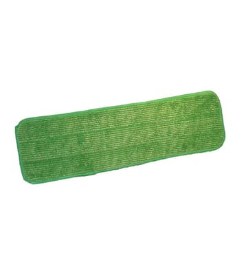 Microfiber Wet Mop Pad, Color-Coded, Flat, Hook & Loop Connection, 1 Each