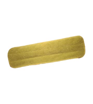 Microfiber Wet Mop Pad, Color-Coded, Flat, Hook & Loop Connection, 1 Each