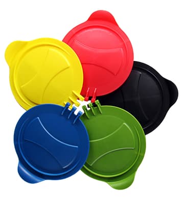 Replacement Lids for FOAMit Portable Units, Color-Coded, 7" Hinged, 1 Each