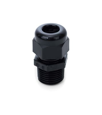 1/2" NPT Black Strain Relief Grip Fitting