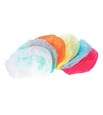 Polypropylene Bouffant Caps, Color-Coded, 100/Bag, 10 Bags/Case