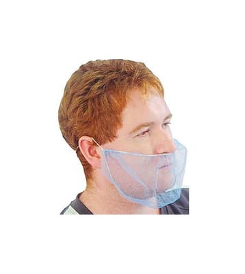 Economy Blue Heavyweight Mesh Beard Covers