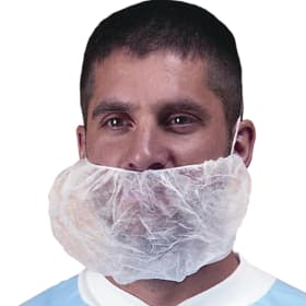 Economy White Polypropylene Jumbo Beard Covers