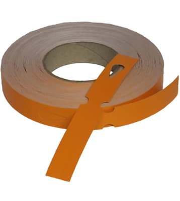 Keyhole Identification Tags, Laminate, Color-Coded, Metal Detectable, 7.5"L x 1"W, 500/Roll