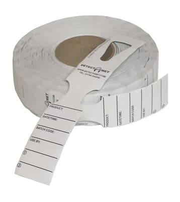 Keyhole Identification Tags, Laminate, Color-Coded, Metal Detectable, 7.5"L x 1"W, 500/Roll