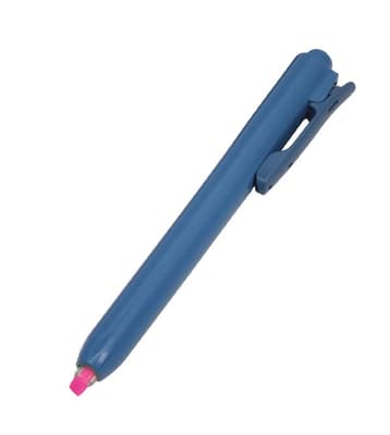 Metal Detectable Retractable Highlighter Marker with Chisel Tip, Color-Coded