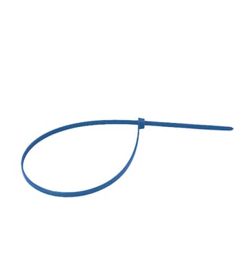 Locking Cable Ties, Color-Coded, Metal Detectable, Nylon, 50-lb, 100/Pack