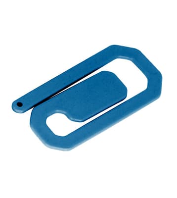 Extra-Large Paper Clips, Plastic, 3" x 1.5", Holds up to 40 Sheets of Paper, Color-Coded, Metal Detectable, 30/Pack