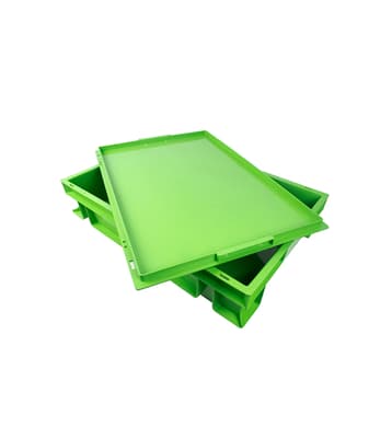 Stackable Storage Tray with Lid, Metal Detectable, Color-Coded, 15-3/4"W x 22-3/4"L x 4-3/4"D, 1 Each