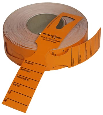 High Heat Keyhole Identification Tags, Laminate, Color-Coded, Metal Detectable, 11"L x 2"W, 500/Roll