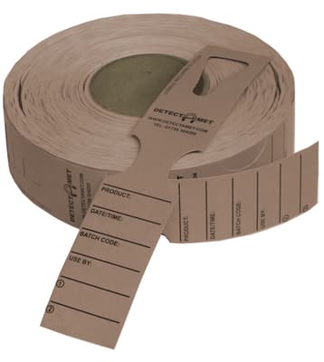 High Heat Keyhole Identification Tags, Laminate, Color-Coded, Metal Detectable, 11"L x 2"W, 500/Roll