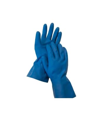 Detect-a-Glove Rubber Disposable Gloves, Metal Detectable, 17.7 Mil, Blue, Powder-Free, 12 Pair/Dozen