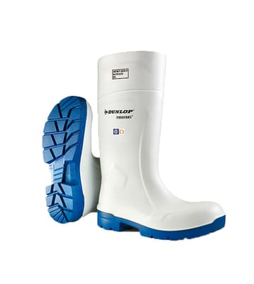 Dunlop® FoodPro Purofort® Safety Boots, Steel Toe, 15", Polyurethane, Color-Coded, Waterproof, 1 Pair