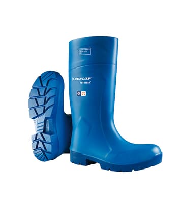 Dunlop® FoodPro Purofort® Safety Boots, Steel Toe, 15", Polyurethane, Color-Coded, Waterproof, 1 Pair