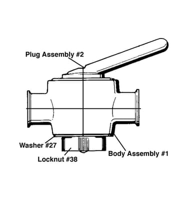 Rubber Model D11/GH11 3-Way Plug Valves