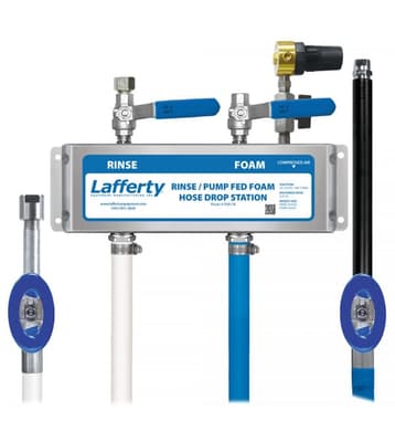 Rinse/Pump Fed Foam Hose Drop Station