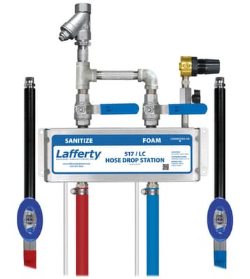 Lafferty® 517 Sanitize LC Foam Hose Drop Station, Wall Mounted, 915220