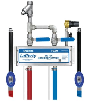 Pump Fed Sanitize/Foam Hose Drop Station