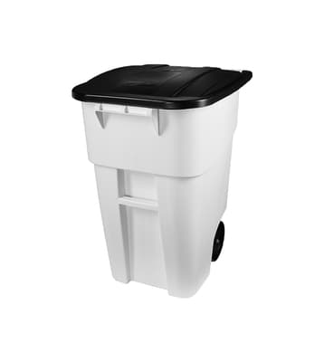 Rubbermaid® Rollout Container with Lid, 8" Wheels, Color-Coded, 1 Each