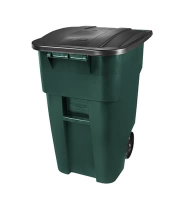 Rubbermaid® Rollout Container with Lid, 8" Wheels, Color-Coded, 1 Each