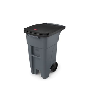 Rubbermaid® Rollout Container with Lid, 8" Wheels, Color-Coded, 1 Each
